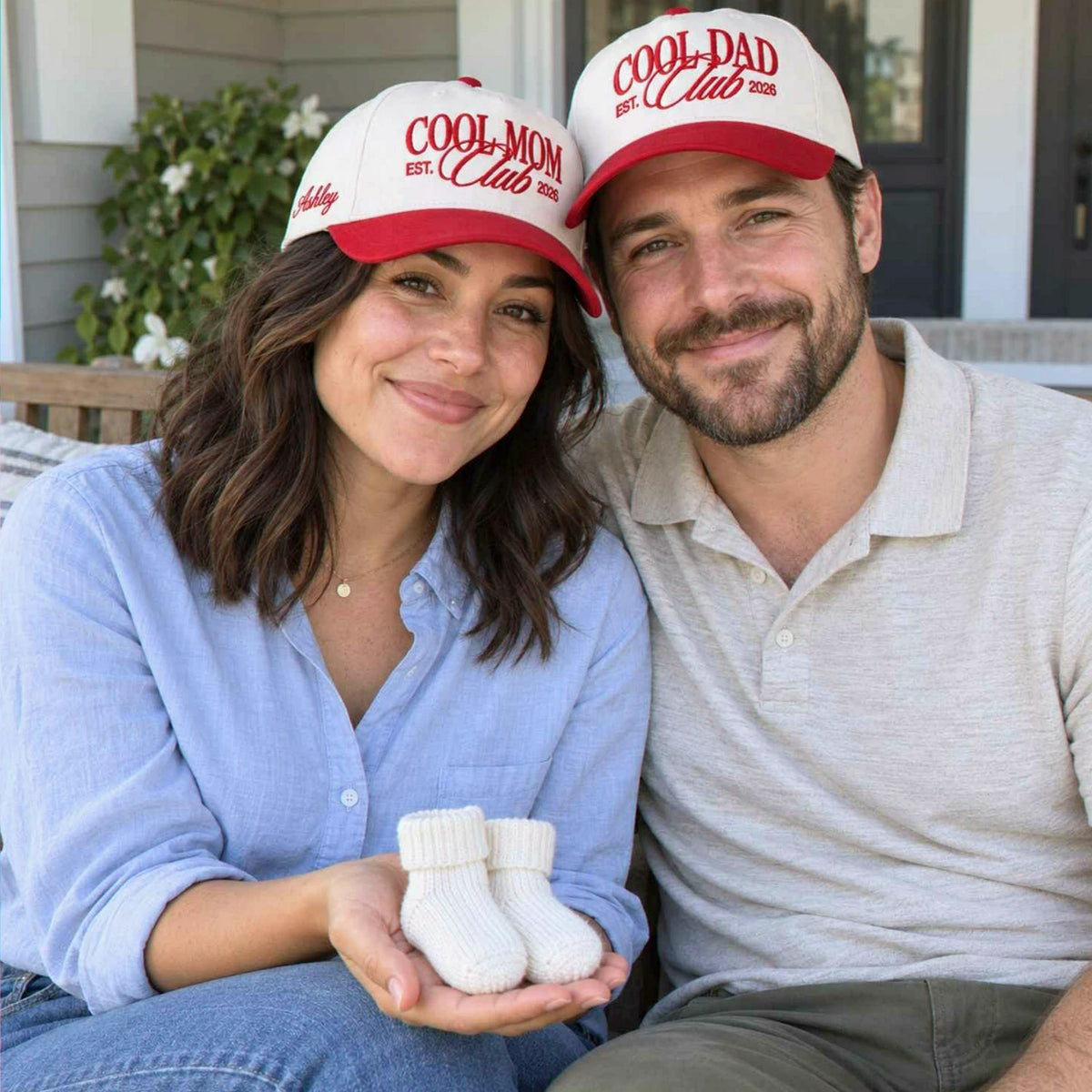 Cool Mom Club and Cool Dad Club Snapback Hat, Embroidered Est Year Baseball Cap, New Mom and Dad Gifts