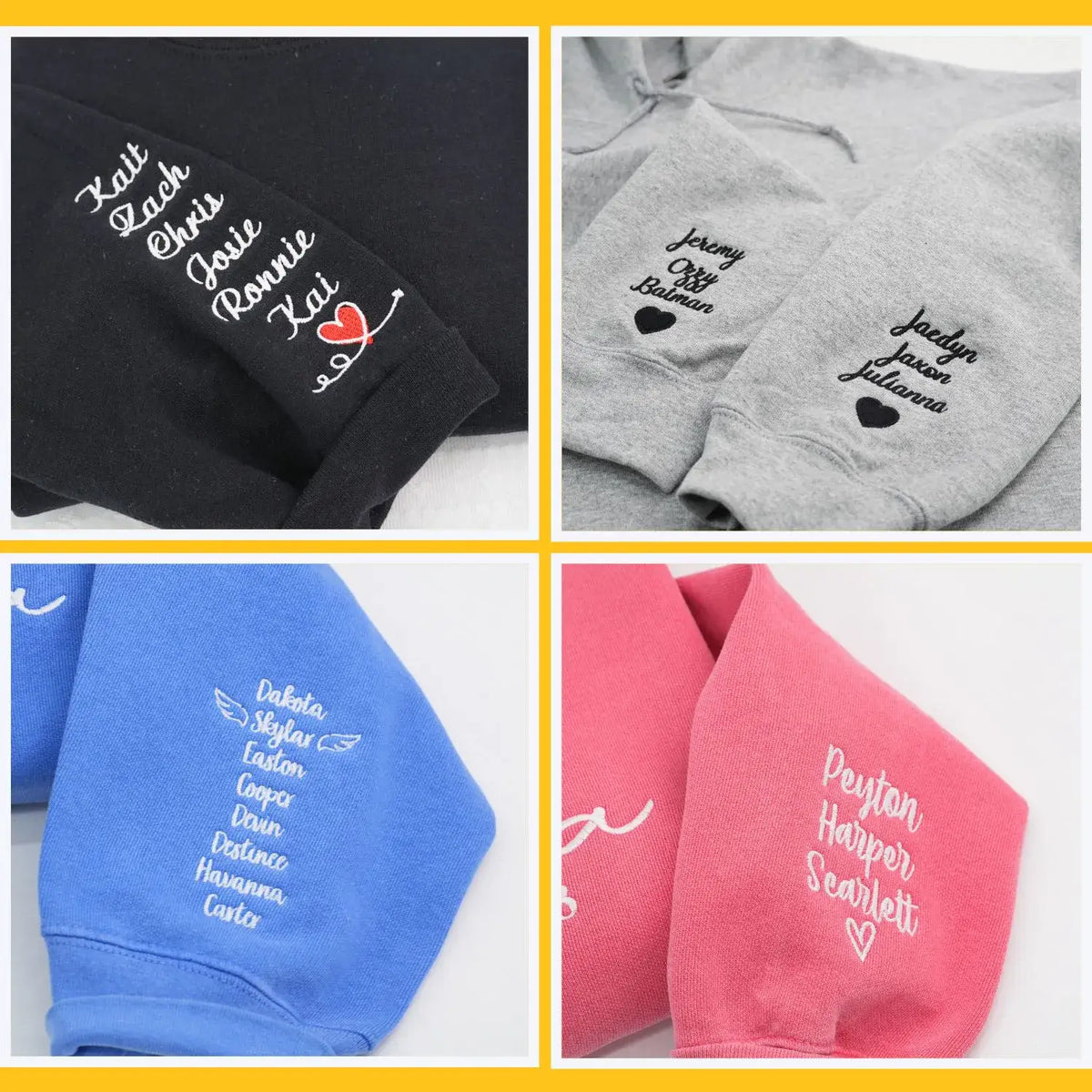 Custom Embroidered The Cool Mom Sweatshirt with Kids Name on Sleeve, Personalized Gift for Wife from Husband