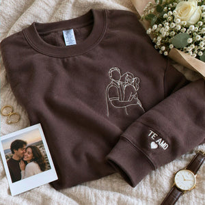 Personalized Anniversary Gifts for Couples, Custom Embroidered Sweatshirt / Hoodie Matching Wedding 1 - 50 Year