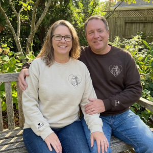 Custom Embroidered Love Portrait from Photo Couple Hoodie or Sweatshirt, Gift for Him Her