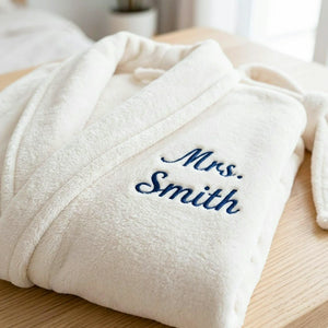 Custom Embroidered Robes for Couples, Personalized Mr & Mrs Robes for Newlyweds, Bridesmaids, Just Married Wedding Gift