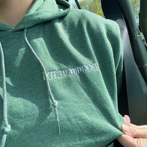 Embroidered Roman Numeral Hoodies, Matching Anniversary Hoodies - Embroly