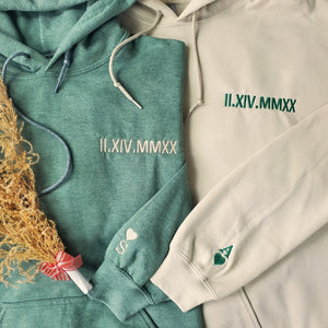 Embroidered Roman Numeral Sweatshirt, Hoodie