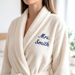 Custom Embroidered Robes for Couples, Personalized Mr & Mrs Robes for Newlyweds, Bridesmaids, Just Married Wedding Gift