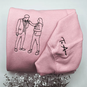 Matching Sweatshirts for Couple Custom Embroidered Sweater Best Gift Idea for Him Her