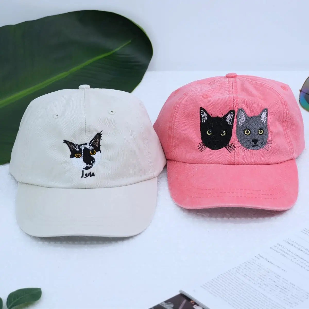 Matching cat lover sweatshirt and hat set in soft cozy fabric for women