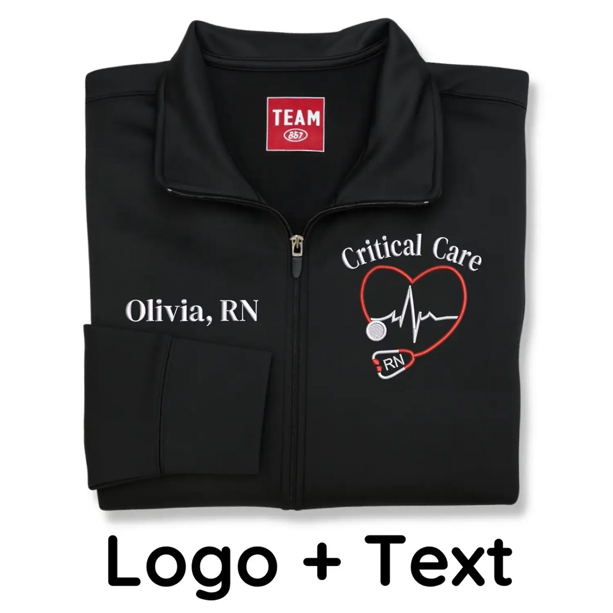 Personalized Critical Care Nurse Jacket with Name - Embroidered Gift idea for Gift Idea for Critical Care Nurses