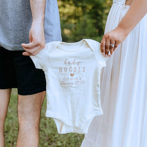 custom embroidered baby name onesie for newborn coming home outfit soft personalized baby gift
