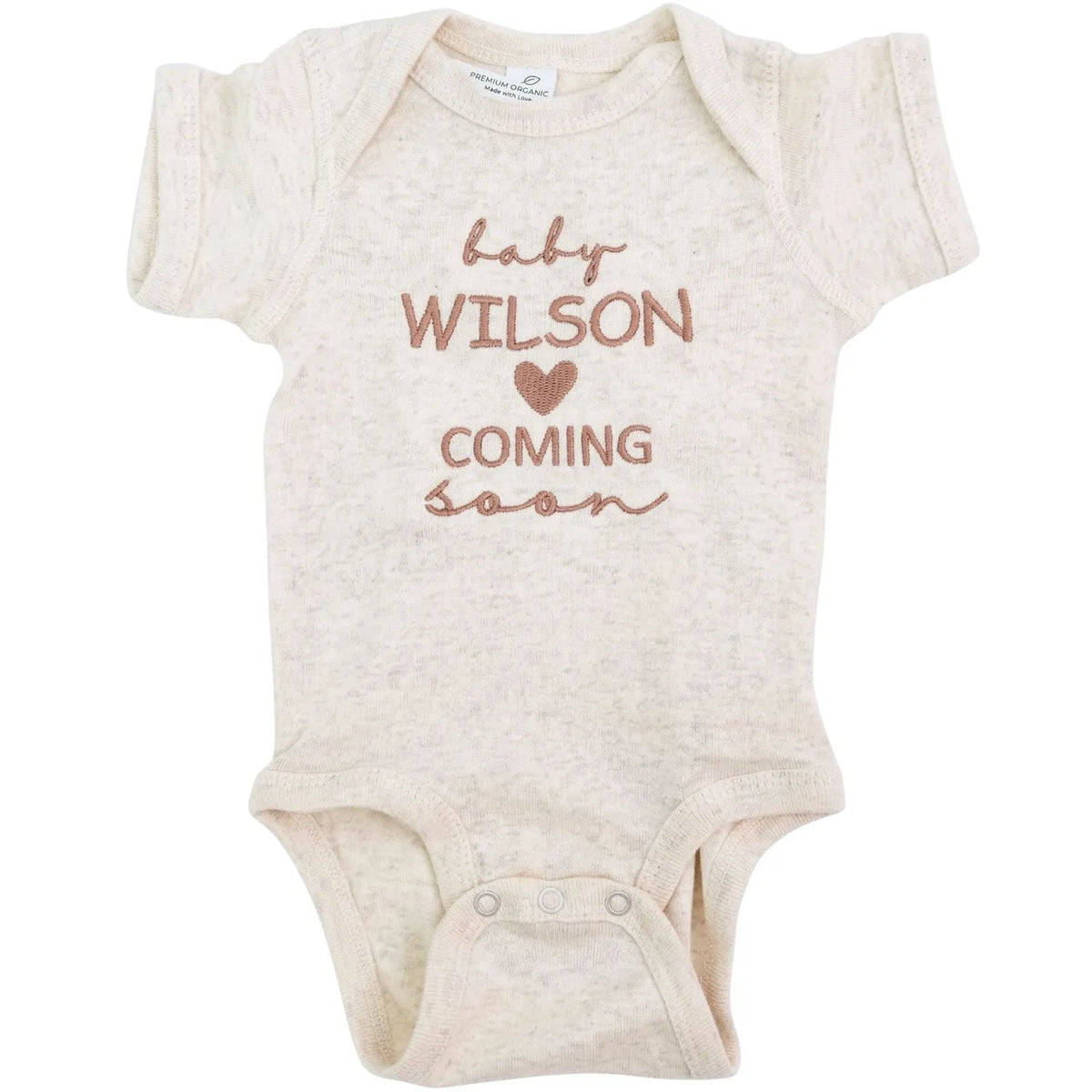 custom embroidered baby name onesie for newborn coming home outfit soft personalized baby gift