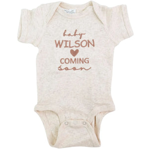 custom embroidered baby name onesie for newborn coming home outfit soft personalized baby gift