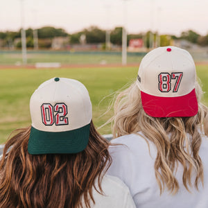 Custom Baseball Number Snapback Hats - Embroidered Your Text, Name, Logo on Front, Side & Back