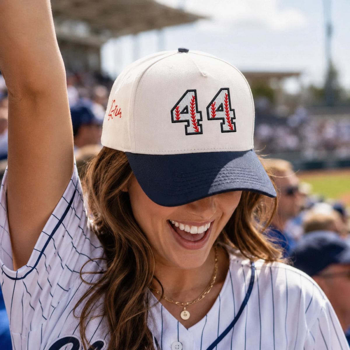 Custom Baseball Number Snapback Hats - Embroidered Your Text, Name, Logo on Front, Side & Back