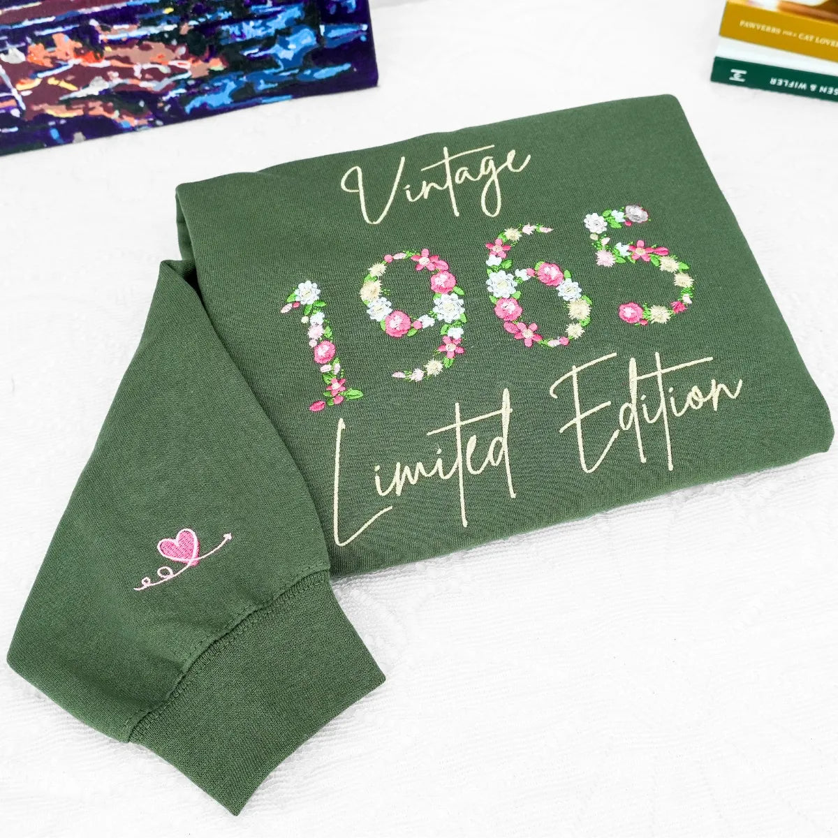 Custom Birthday Year Sweatshirt, Hoodie or T-Shirt – Limited Edition Floral Design – 30th, 40th, 50th, 60th, 70th Birthday Party Gift for Women & Men