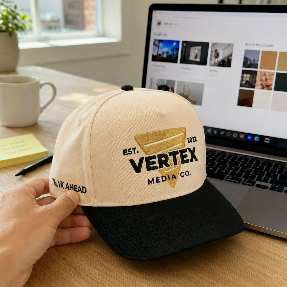 Custom Business Logo, Name Snapback Hats - Embroidered Corporate Merchandise Caps