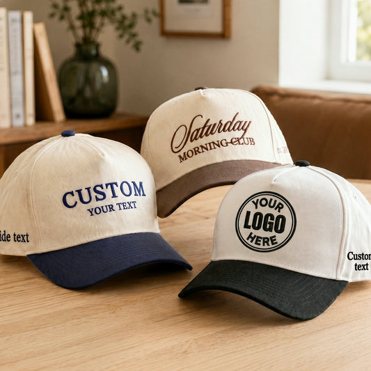 Custom Business Logo, Name Snapback Hats - Embroidered Corporate Merchandise Caps