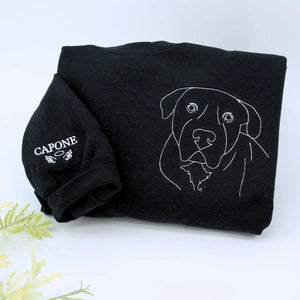 Custom Cane Corso dad shirt with embroidered dog portrait and name on sleeve, perfect gift for dog lovers
