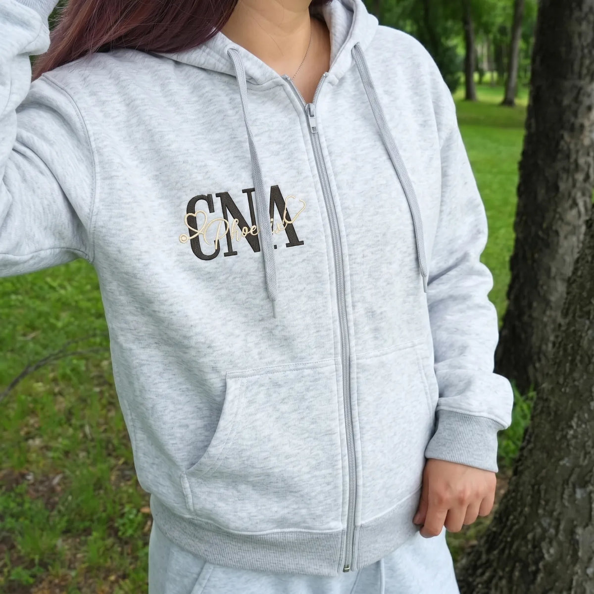 Custom Embroidered CNA Nursing Name Quarter Zip Sweatshirt, Gift for Nursing Assistant, Nurse Week, Birthday