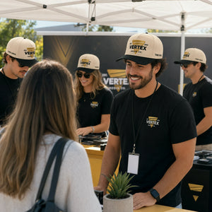 Custom Business Logo, Name Snapback Hats - Embroidered Corporate Merchandise Caps