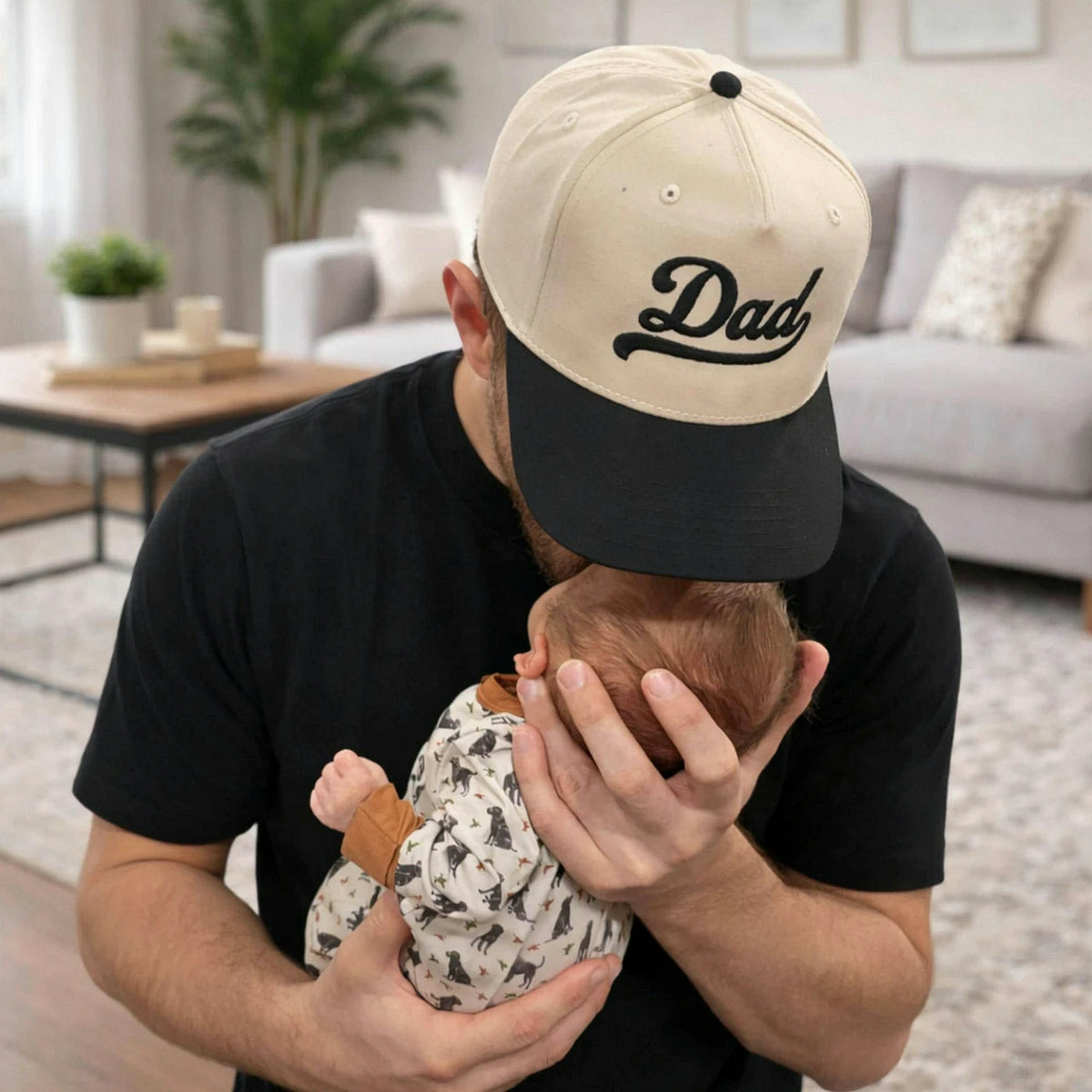 Custom Dad Snapback Hat with EST Year - Embroidered Cap New Dad Fathers Day Gift