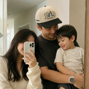 Custom Embroidered Dad Photo Snapback Hat - Dad Mode On - Personalized Father's Day Gift
