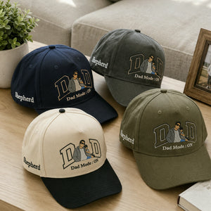 Custom Embroidered Dad Photo Snapback Hat - Dad Mode On - Personalized Father's Day Gift