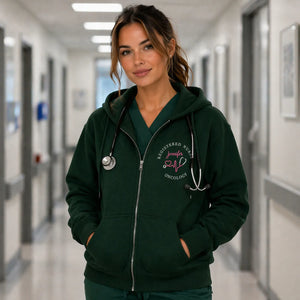 Personalized Oncology RN Quarter Zip, Custom Name & Title Embroidered Pullover, Nurses Week Birthday Gift for Her