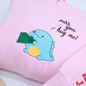 Matching Dinosaur Hoodies or Sweatshirts, Custom Embroidered Gift for Dino Lover