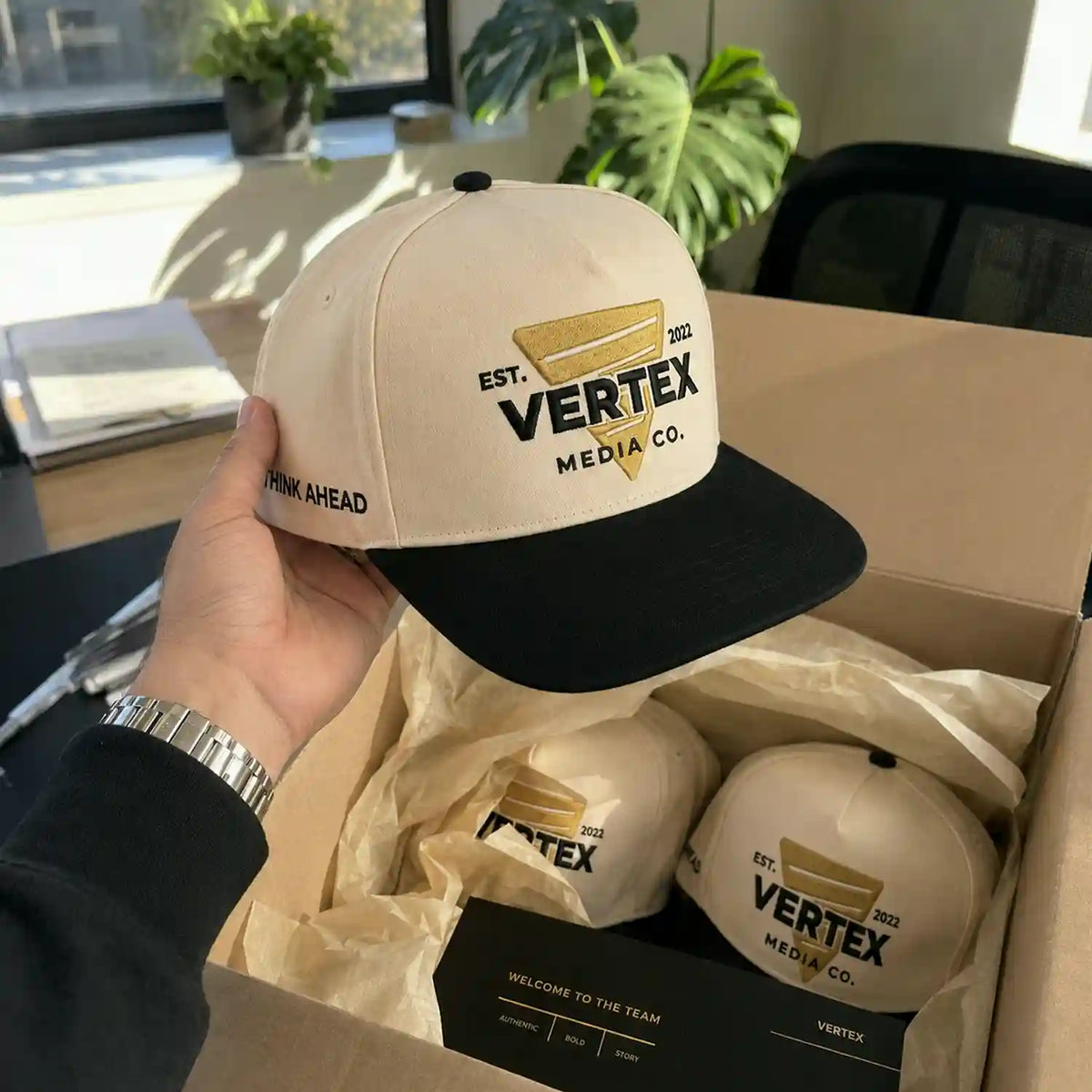 Custom Embroidered Snapback Hats - Your Text, Logo, Name on Front, Side & Back