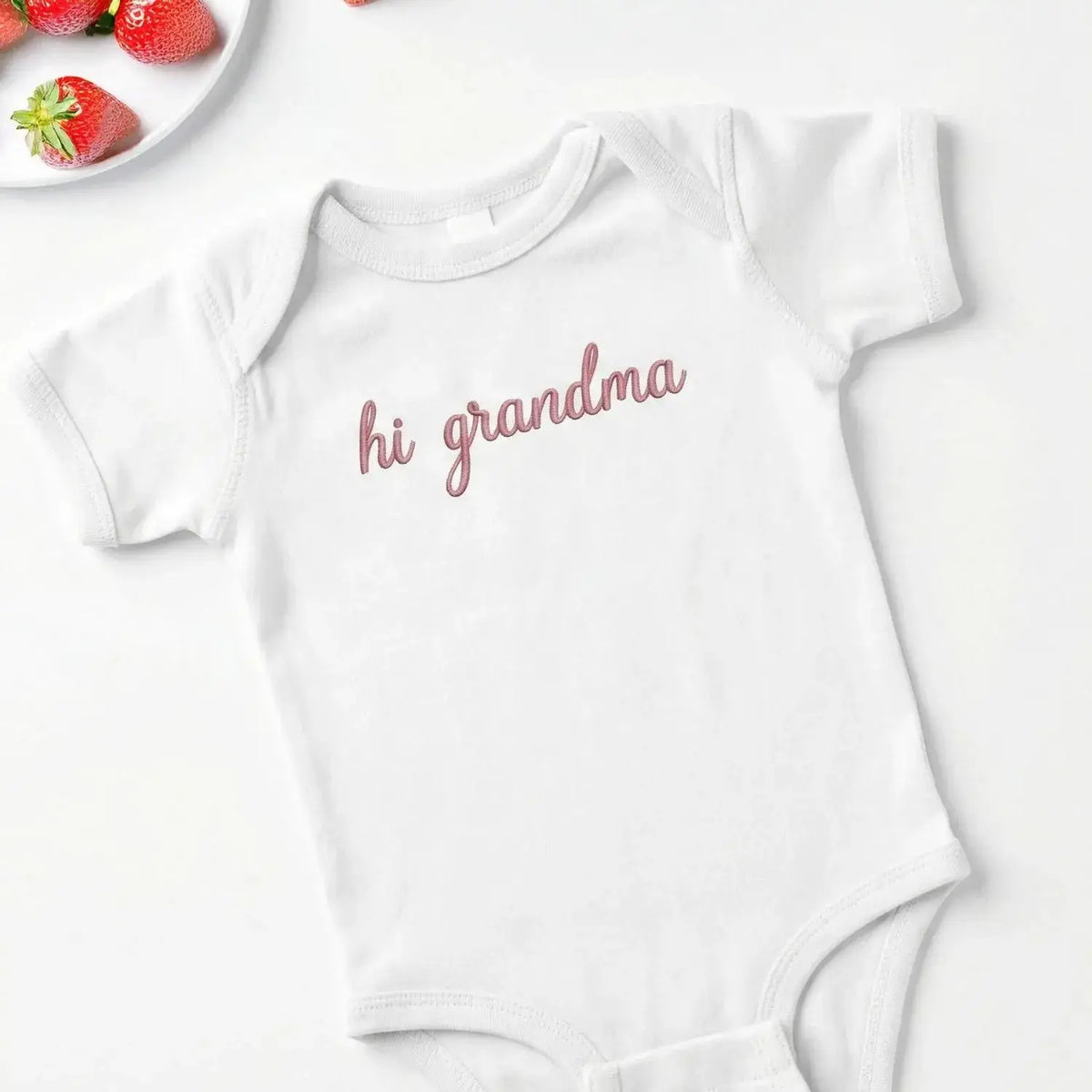 Custom embroidered baby onesie with personalized name text soft newborn outfit gift for baby shower