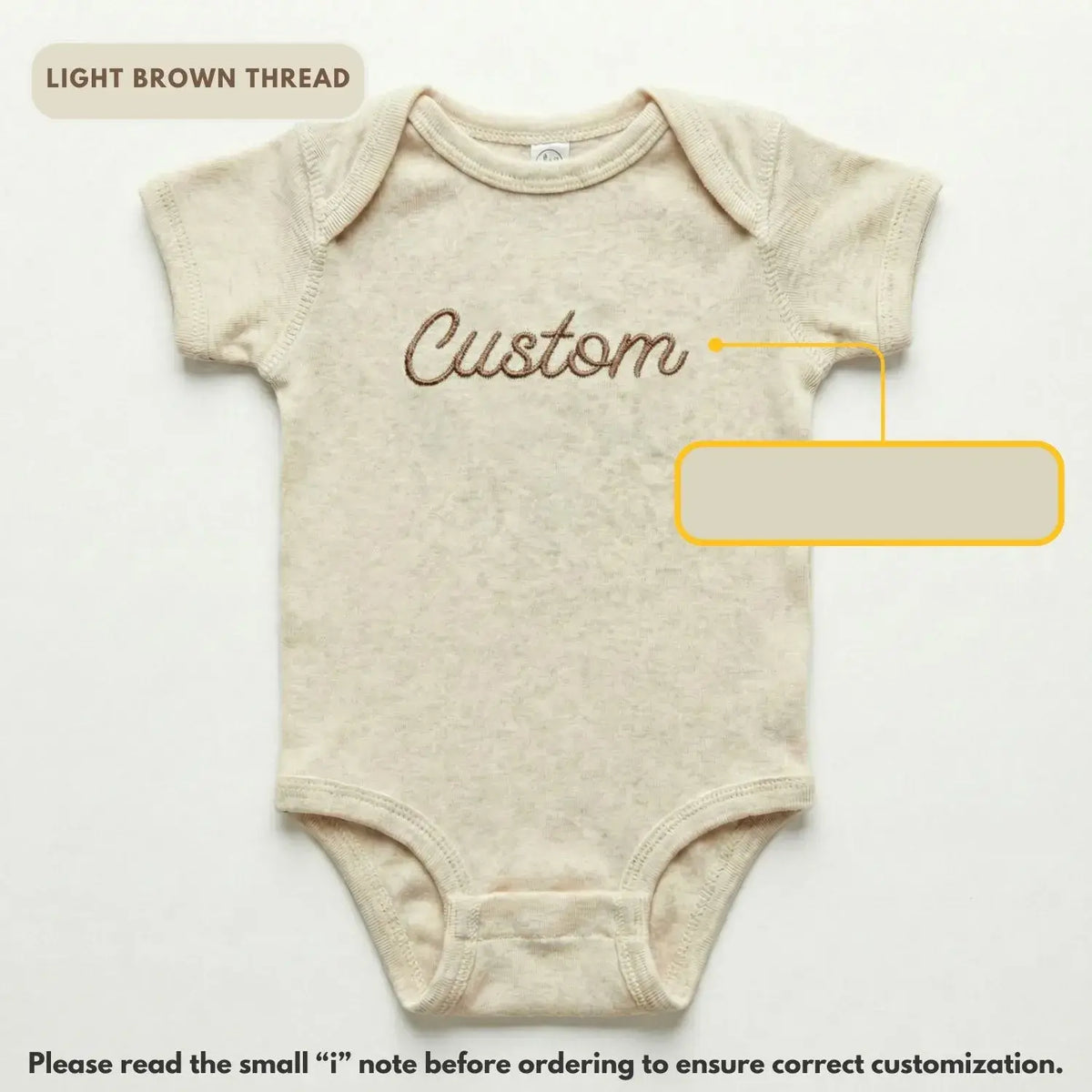 Custom embroidered baby onesie with personalized name text soft newborn outfit gift for baby shower
