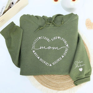 Custom embroidered Beautiful Mom sweatshirt personalized Mother’s Day gift from daughter in soft cotton fabric