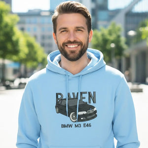Custom embroidered car hoodie with personalized car name, minimalist design, perfect Valentine’s Day gift for car lovers