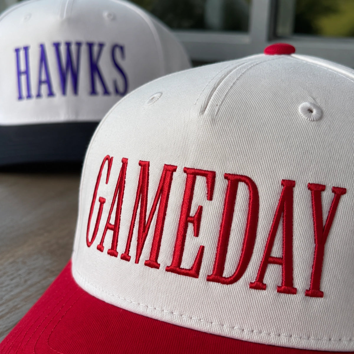 Custom Game Day Snapback Hats - Embroidered Retro Team Spirits Tailgate Apparel