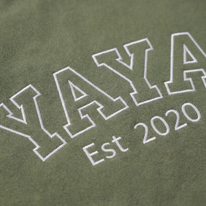 Personalized Yaya Sweatshirt Embroidered with Est Year, Grandkids Names on Sleeve