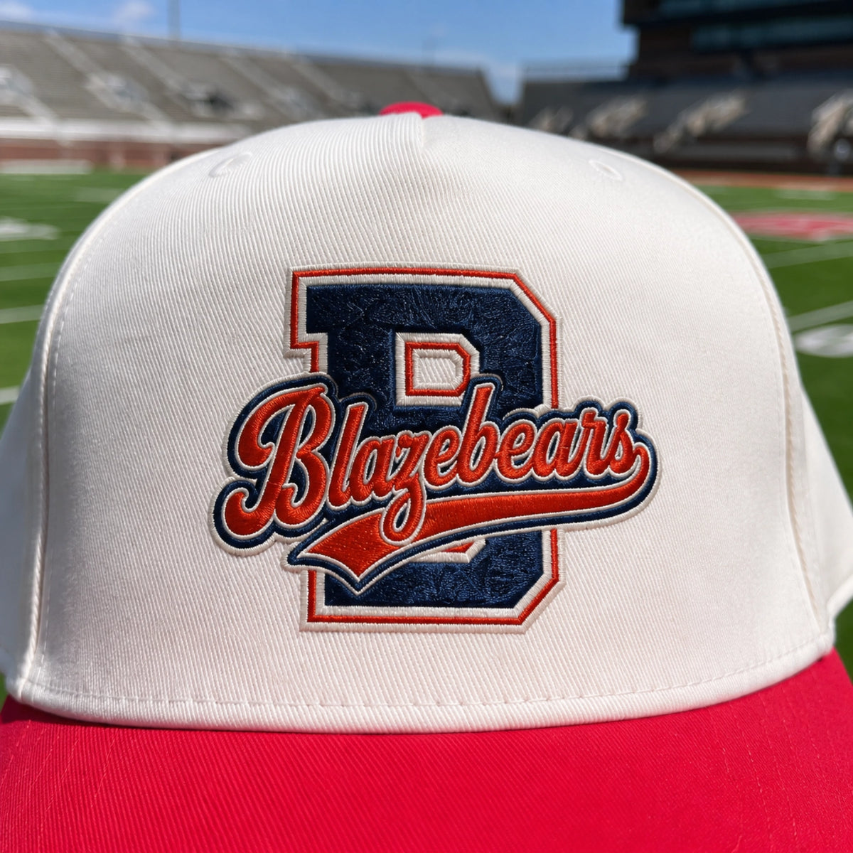 Custom Football Mascot Snapback Hats - Embroidered Retro Layered Team Spirits Caps, Game Day Apparel
