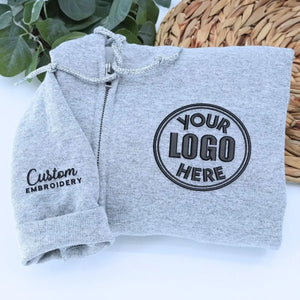 Custom Embroidered Hoodies – Design Your Own Hoodie - Personalized Hoodies For Everyone - Add Text On Sleeve For Christmas