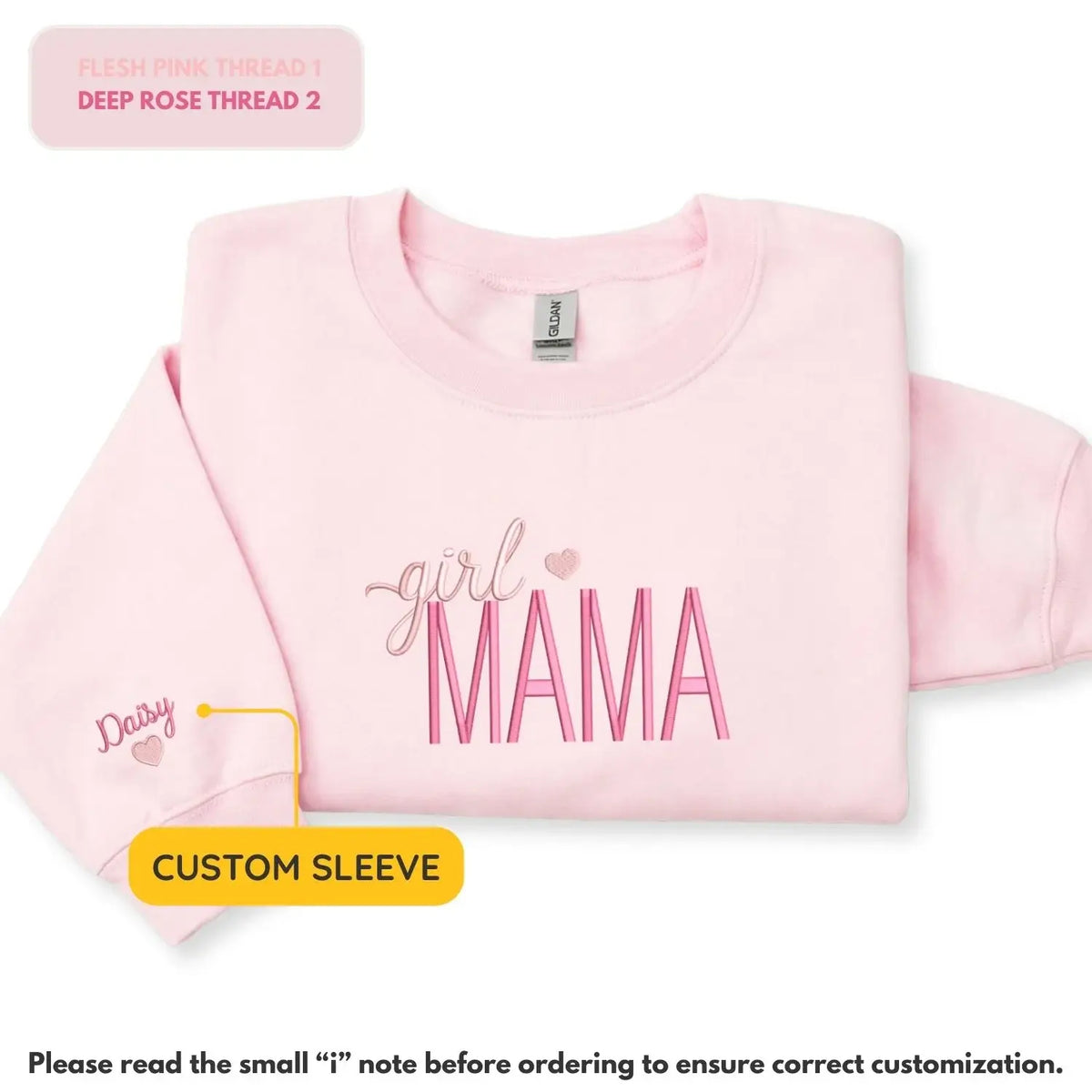 custom embroidered mama sweatshirt with kids names personalized mother's day gift for mom