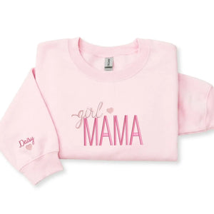 custom embroidered mama sweatshirt with kids names personalized mother's day gift for mom