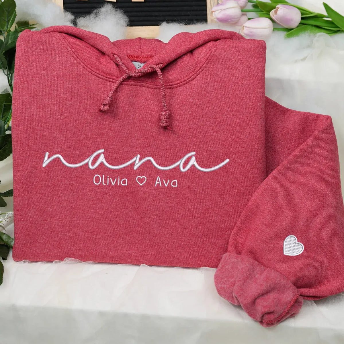 personalized grandma sweatshirt with embroidered grandkids names custom nana gigi gift
