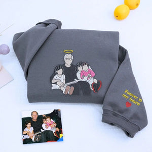 Custom memorial hoodie with photo to remember grandpa – tribute gift for grandchild