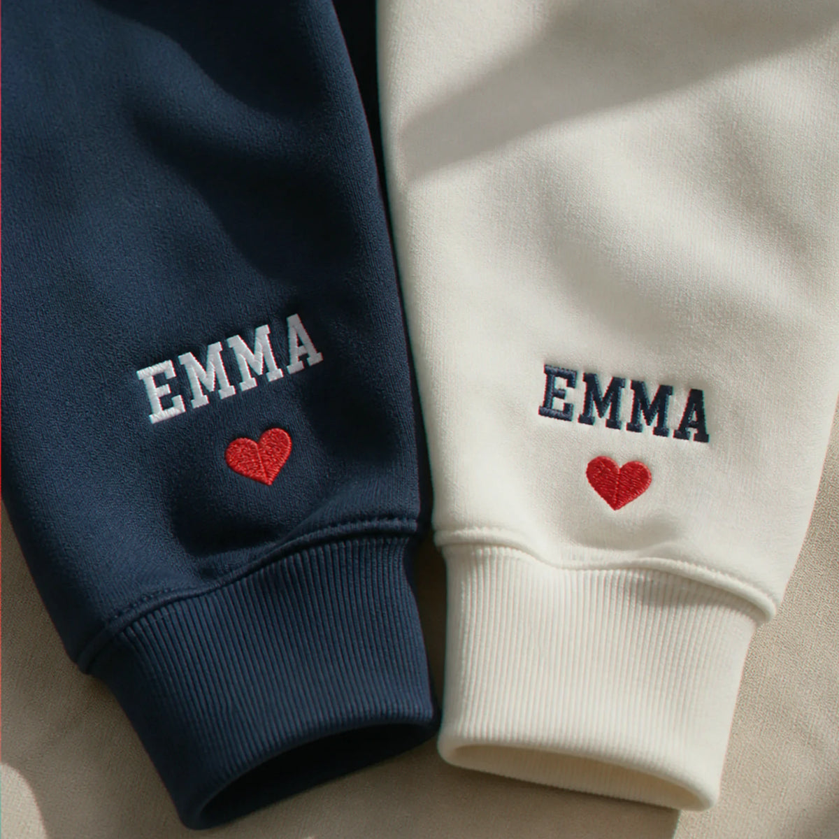 Custom Grandpa Grandma Matching Quarter Zip Sweatshirt, Embroidered Kids Name Sleeve, New Grandparent Gift