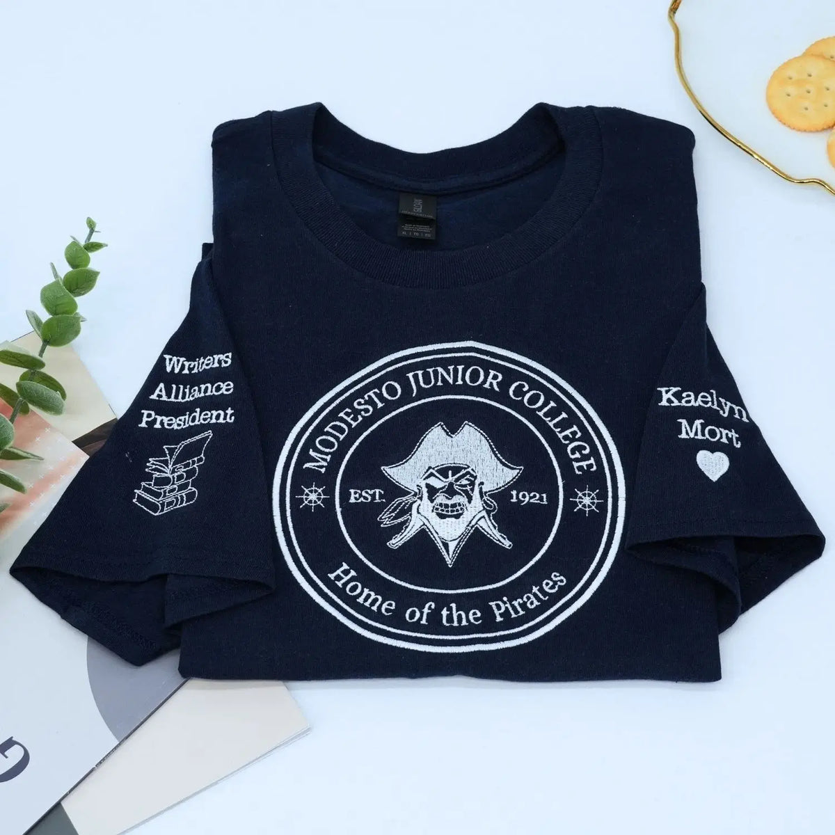 Personalized kids shirt with custom embroidered design