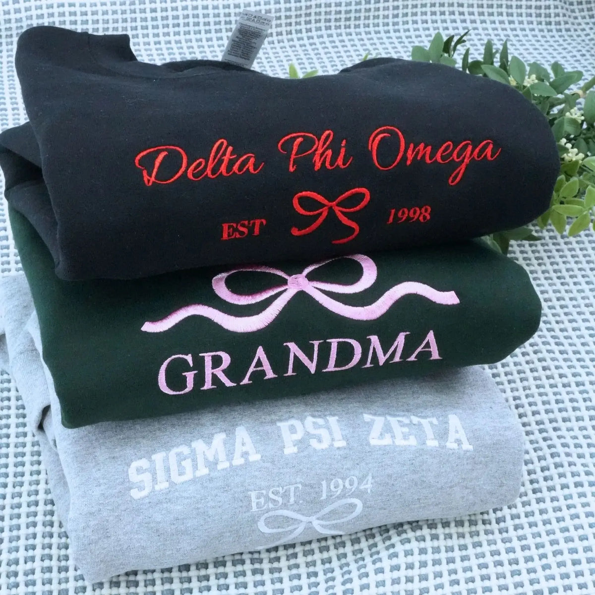 Personalized kids sweatshirt with custom embroidered design