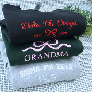 Personalized kids sweatshirt with custom embroidered design