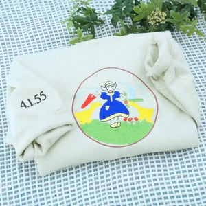 Personalized kids sweatshirt with custom embroidered design