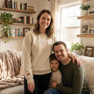 custom embroidered ma sweatshirt with kids names personalized mother's day gift for mom