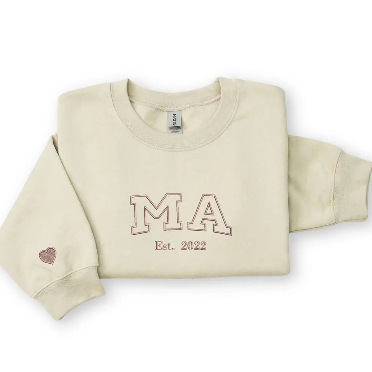 custom embroidered ma sweatshirt with kids names personalized mother's day gift for mom