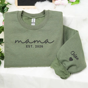 Mother’s Day Gift for Wife - Custom Embroidered Mama Sweatshirt She’ll Wear with Pride