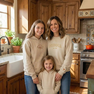 Custom embroidered momma sweatshirt with kids names personalized Mother's Day gift for mom