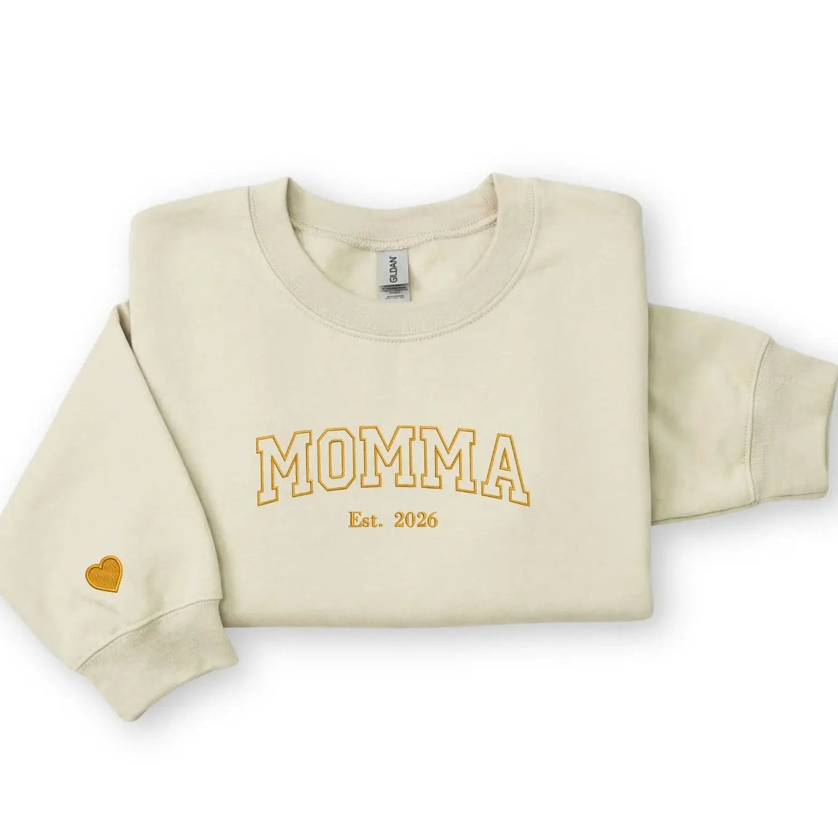 Custom embroidered momma sweatshirt with kids names personalized Mother's Day gift for mom